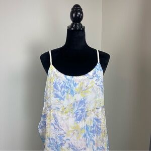 Elana Baldi Floral Spaghetti Strap Maxi Dress Size M-Made In Italy